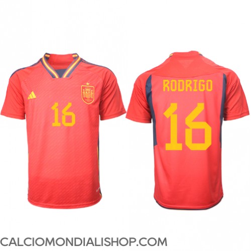 Maglie da calcio Spagna Rodri Hernandez #16 Prima Maglia Mondiali 2022 Manica Corta